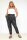 Kunstlederhose mit Gürtel High Waist P2267