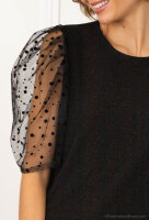 Bluse mit Puffärmeln Kurzarm 4204A