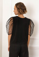 Bluse mit Puffärmeln Kurzarm 4204A