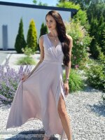 Glitzer Abendkleid mit Gürtel 21504 Stretch Silber 32