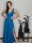 Glitzer Abendkleid mit Gürtel 21504 Stretch Silber 32