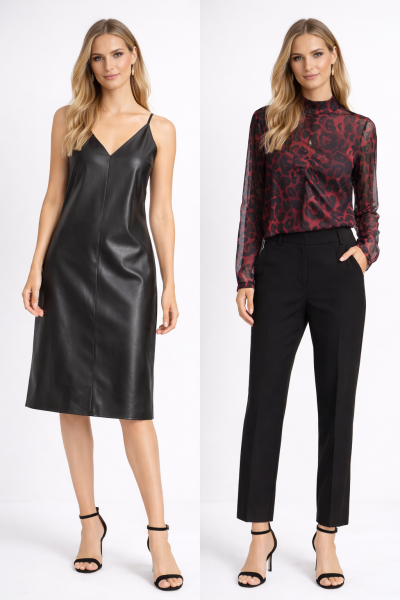 Kunstleder Kleid 6867