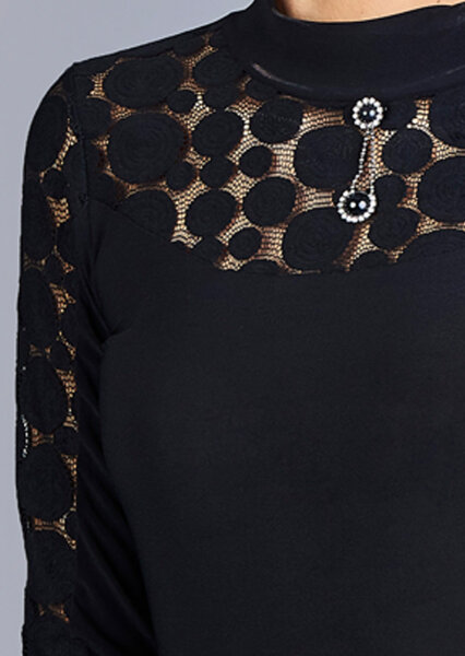 Bluse mit 3/4 Ärmeln Spitze EM87087