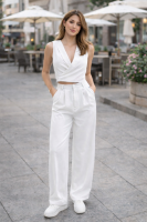 Satin Damen Blusen-Weste 39368