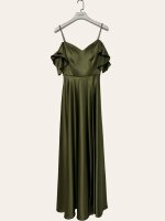 Satin Abendkleid mit Schnürung R8323