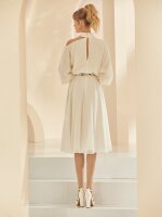 Brautrock kurz aus Chiffon mit Futter Amaril/bianco Evento