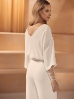 Brauttop Bluse E-417 Bianco Evento