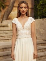 Brauttop Spitze E-434 Bianco Evento