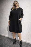 Lässiges Kleid mit 2 dekorativen Knöpfen