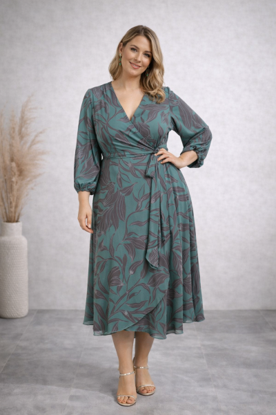 A Linien Wickelkleid mit Print EM28320