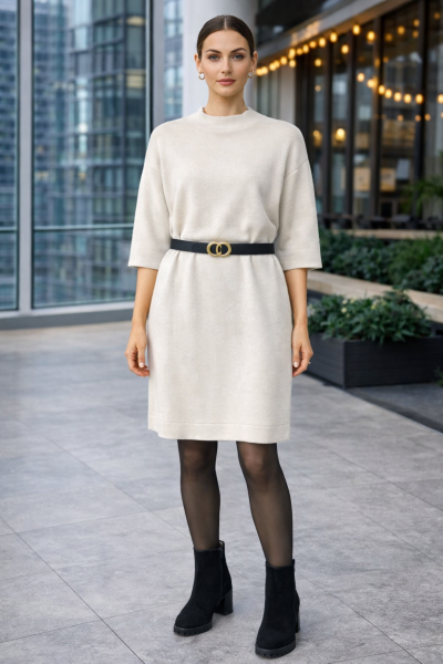 Strickkleid mit Stehkragen 6286