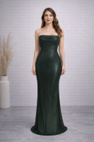 Abendkleid Off Shoulder Pailletten HM2511