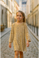 Mädchen Partykleid B3281A aus Samt und Pailletten mit Schleife