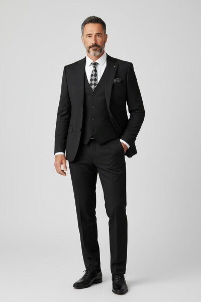 Herrenanzug 3 Tlg. Sakko,Hose,Weste 48% Wolle