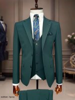 Herrenanzug 3 Tlg:Sakko,Hose,Weste 48% Wolle