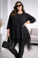 Tunika- Plisseekleid