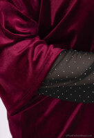 Samttunika mit Netz-Glitzer-Rock AC111401