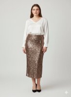 Eleganter Pailletten Midirock HP9502