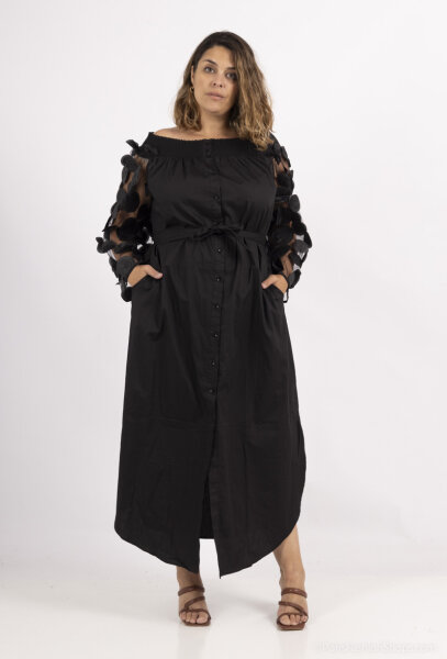 Hemdkleid mit dekorativen Ärmeln 9635