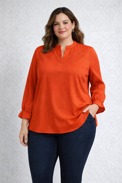 Bluse mit Rüschenkragen EM20905