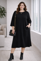 A Linien Kleid mit Lurex 55757
